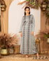 Printed Satin Long Dress 61181
